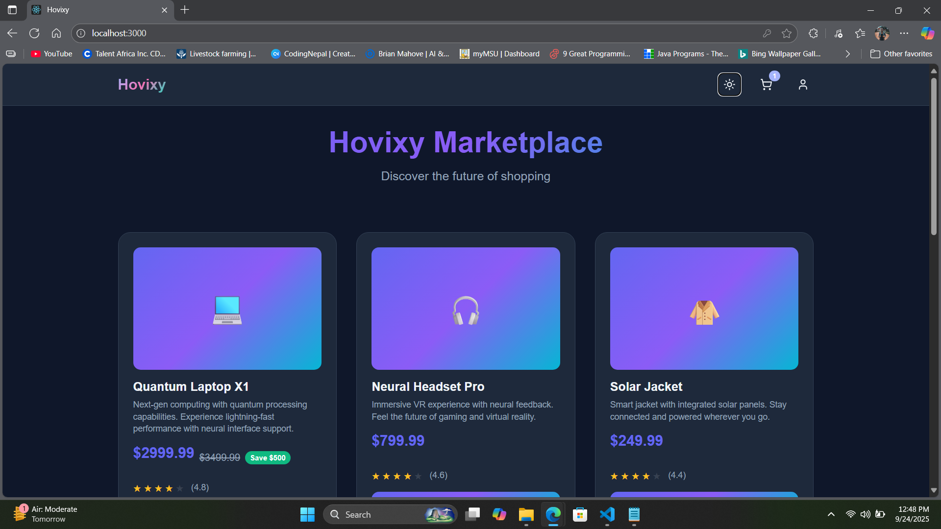 Hovixy eCommerce Platform Preview