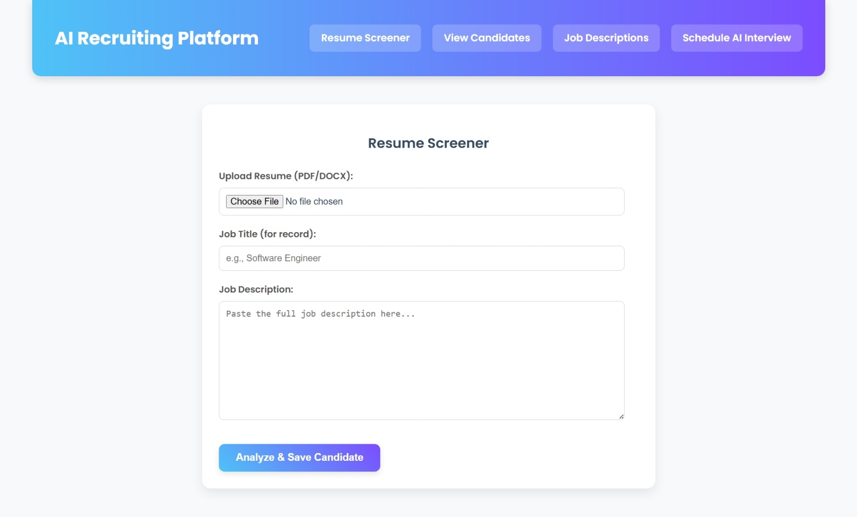 AI Recruiting Platform